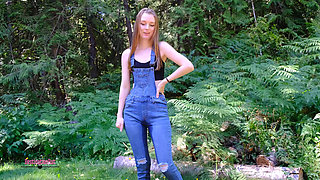 Peeing Overalls and Masturbating