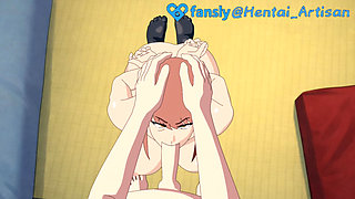 Hentai Artisan: Makima, Chainsaw Man, Black Stockings Footjob, Deepthroat Facefuck, Double Penetration, Gets Fucked Hard