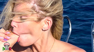 Blonde Sirens of the Sea: Shalina Devine and Candee Licious Fucked Hard on a Yatch