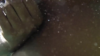 Hot Lesbian Interracial Fun in the Pool