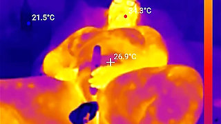 First BBC Sex Machine Fuck: Oiled up BBW Cums Hard on Your Massive Cock, 15 Min Ride and Cum Countdown, POV Thermal