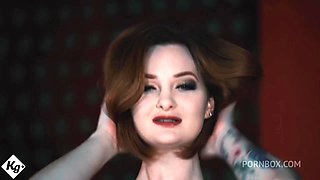 Lustful Redhead Dresses In Latex For Her Hung Stud