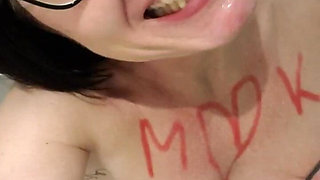 Julie Plays with 9 Volt Batteries on Nipples