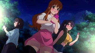 Flickering fire draws 3 shy girls closer to hot sex tonight