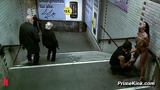 Butt fucking Fornicate Sub Bound In Public