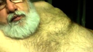 Silver Fox Jacks Off