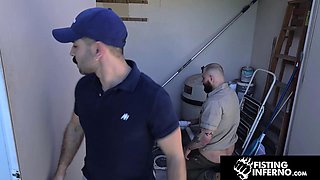 Diego Vox, Hairy Hunk, Pounds Beefy Plumber Gunnar Gates After Brutal Fisting:
