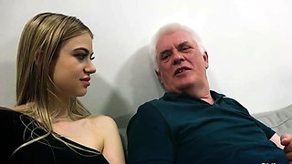 Nice blowjob by young brunette
