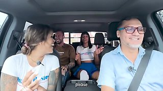 Interracial Sexcar Ebony Woman With A Big Butt, Devours A Blondes Cock Behind The Car While Her Friend Watches With Kayla Lowden