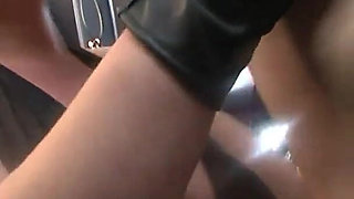 Old guy caged by dominant milf