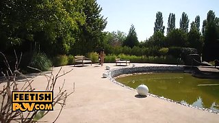Elena Lux Spa Blowjob Turns Hardcore Outdoor POV Fuck with Foot Fetish Action