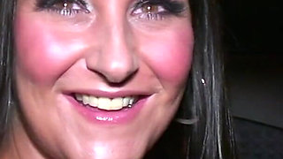 Curvy Slut MILF Wife Danni Is Dogging at Nighttime Sucking off Every Hard Cock Offered to Her
