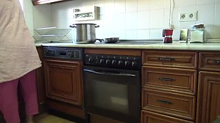 Ravishing Step-aunty Susan Allows Me to Cum in Her Hairy Indian MILF Pussy in the Kitchen