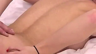 Cute French Brunette Gets Asshole Rimmed