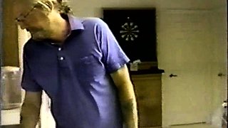 Sexy blonde busty MILF in stockings pleasing young lucky guy