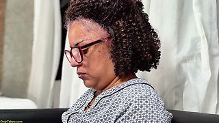 Fat Mature Takes Stepson's Hard Cock in Her Ass - Rough Anal & Facial