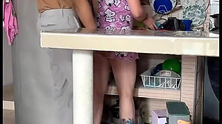 My Real Stepmom in the Mature Kitchen Masturbates I Penetrate Her Delicious