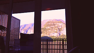 Luring a Stranger in Hallstatt: Balcony Strip & Raw Hotel Use - Deep Swallow Finish
