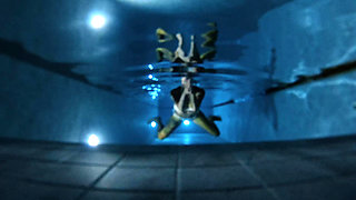 Underwater Swim at Night