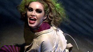 Slutty Cat-woman XXX Hardcore Joker's Big Tits Threesome of Cosplay Facial Passion