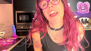 Magda the Squirt Queen Dildos and Floods Her Kitchen - Squirt Solo Extreme