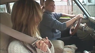 Blonde with Big Tits Gets Fucked Hard by Guy with Huge Cock in Threesome Action