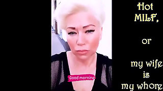 Dildoing of a Mature Bitch on a Background of Colorful Balloons