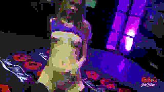 Mini Hotcore And Nikki Riddle In Ggg - Omg! Blonde In Purple Lingerie Gets Fucked By Two Guys - Hot Threesome Action!