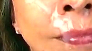 Mature Brunette Stretches Pussy Wide with Massive Bottle Outdoors