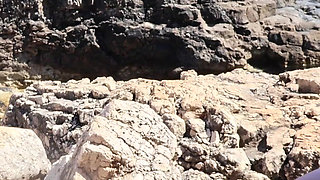 Naked on an Italian Beach - a Stranger Joins Nad Fucks Me