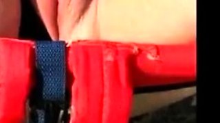 Big-Breasted Girl's Orgasm at the Beach