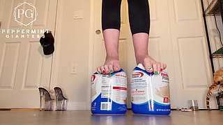 Size 16 Foot Domination: Protein Tubs Crushed Like Toys