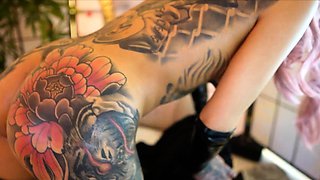Big Ass Tattooed Babe Gets Her Butt Hole Wrecked