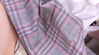 Asian Slutty Scene-4 Slim Japanese Brunette with Small Tits Has Fun with Sex Toy and Fucking in the Bathroom and on the Couch
