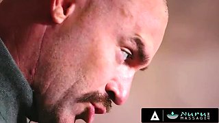 Nuru Massage Threesome with Big Tits MILF - Blowjob & Pussy Licking