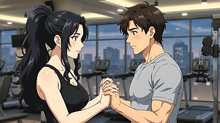 Private Trainer seduce hot boy while exercise and suck his dick