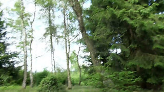 German Amateur MILF with Big Tits Outdoor Fucked in Countryside