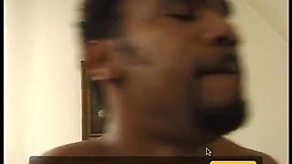 Horny granny blows and slams black guy's cock