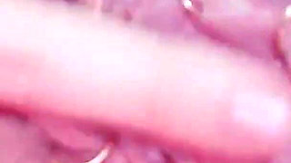 Sexual MILF in Purple Spandex Pvc Lingerie - Blonde