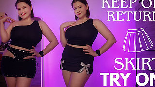New Mini Skirts Haul - Biker Style, Leather Look, Sparkly and Bows - Keep or Return?
