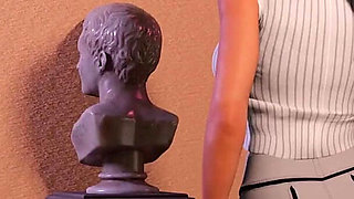 Croft Adventures Hentai Game Parody Ep.5 Lara Find a BBC Gloryhole in the Library Restroom!