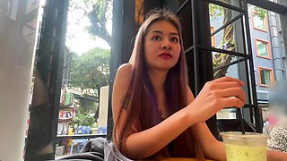 Cute Thai MILF picked up and fucked hard