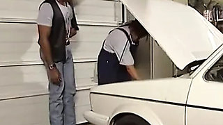 German MILF Double Penetration Threesome in Garage with Black Stud