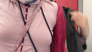 De-robing to try on new clothes whilst birthday shopping - filming fail!