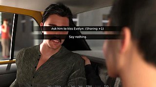 Hot American Wife Evelyn Cheats on Husband with Stranger - Passionate Kissing Scene in Front of Austin