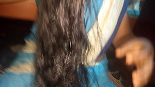 Desi Priyanka Long Hier Aunty Boobs Show