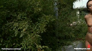 German babe humiliated on the streets