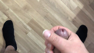 Milking my cock standing up