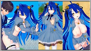 [hentai Game Koikatsu! ]have Sex With Big Tits Vtuber Amamiya Kokoro.3dcg Erotic Anime Video