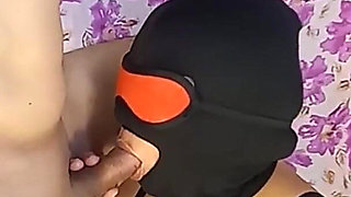 Excellent Masked Blowjob
